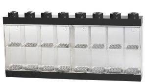   LEGO STORAGE 16 MINIFIGURE DISPLAY CASE BLACK 37X18X4CM