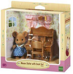 SYLVANIAN FAMILIES MOUSE SISTER WITH DESK SET [5142]