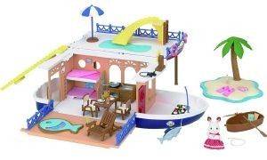 SYLVANIAN FAMILIES SEASIDE CRUISER HOUSE BOAT [5206]
