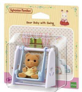 SYLVANIAN FAMILIES BEAR BABY WITH SWING [4559]