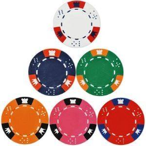  CASINO POKER CROWN & DICE 13.5GR 100TMX