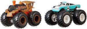 HOT WHEELS MONSTER TRUCKS ��� ��� 2 LOCO PUNK VS PURO MUOCLE [FYJ64]