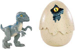 JURASSIC WORLD HATCHLINGS ����-VELOCIRAPTOR BLUE [FMB91]
