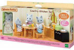 SYLVANIAN FAMILIES COUNTRY KITCHEN SET WITH CAT MOTHER [5164]