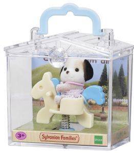 SYLVANIAN FAMILIES BABY CARRY CASE (BEAGLE DOG ON PONY RIDE) [4391R1]