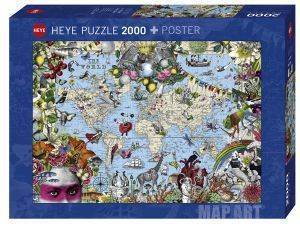 MAP ART-QUIRKY WORLD HEYE 2000 