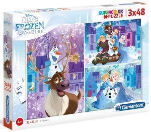 DISNEY OLAF\'S FROZEN ADVENTURE CLEMENTONI 3X48 