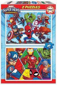 EDUCA MARVEL SUPER HEROE ADVENTURE EDUCA 2X20 40 ΚΟΜΜΑΤΙΑ