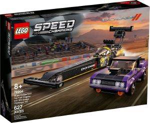 LEGO 76904 MOPAR DODGE SRT TOP FUEL DRAGSTER AND 1970 DODGE CHALLENGER T/A