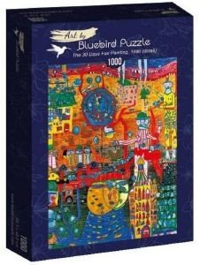 HUNDERTWASSER - THE 30 DAYS FAX PAINTING 1996 BLUEBIRD 1000 ΚΟΜΜΑΤΙΑ