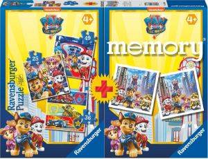 ����������� RAVENSBURGER PAW PATROL MEMORY 48��� & 3 PUZZLE 110TMX [20863]