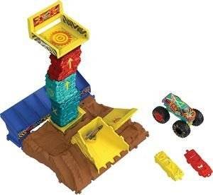 HW MONSTER TRUCKS CAR JUMP EVENT PLAYSET [HNB94]