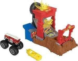 HW MONSTER TRUCKS SMASH RACE CHALLENGE PLAYSET [HNB90]