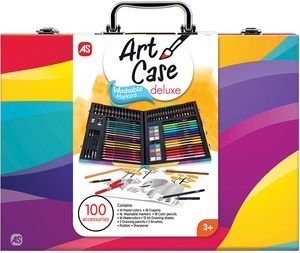 AS COMPANY AS ΚΑΣΕΤΙΝΑ ΖΩΓΡΑΦΙΚΗΣ ΞΥΛΙΝΗ DELUXE RAINBOW ΜΕ 100 ΑΞΕΣΟΥΑΡ