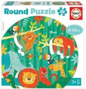  EDUCA ROUND PUZZLE THE JUNGLE 28TMX [18906]