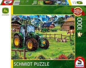 ALPINE PASTURE WITH TRACTOR - JOHN DEERE SCHMIDT 1000  [58535]