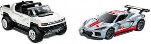 HOT WHEELS: PULL-BACK SPEEDERS - GMC HUMMER EV & CORVETTE C8.R [HPR94]