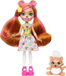 ENCHANTIMALS MINI DOLL - BILOXI BEAR & TRAIL [HTP81]