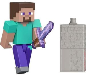 MATTEL MINECRAFT: REDSTONE CHARGED - STEVE FIGURE [JJR85]