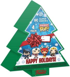 FUNKO POCKET POP! 4-PACK MARVEL - HAPPY HOLIDAYS TREE BOX VINYL FIGURES KEYCHAIN