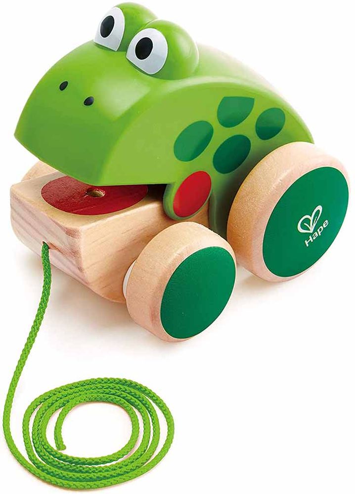 HAPE HAPE PUSH - PULL FROG PULL ALONG