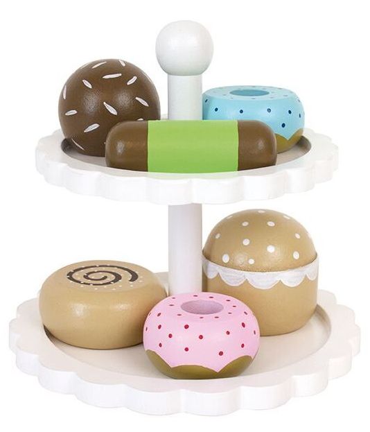 JABADABADO ΞΥΛΙΝΑ DONUT ΜΕ ΒΑΣΗ ΣΕΡΒΙΡΙΣΜΑΤΟΣ JABADABADO 17 X 16 X 16CM