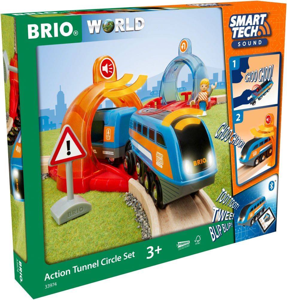 SMART TECH - ΣΕΤ ΕΠΙΒΑΤΙΚΟ ΤΡΕΝΟ ΜΕ ΤΟΥΝΕΛ BRIO 14ΤΜΧ (33974)