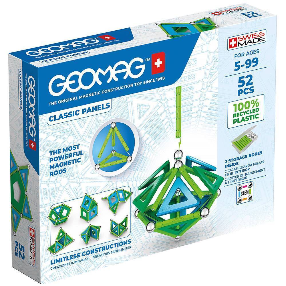 ΜΑΓΝΗΤΙΚΟ ΣΕΤ GEOMAG SET CLASSIC PANELS 52 ΠΡΑΣΙΝΟ (471)