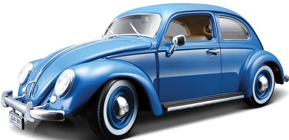 VOLKSWAGEN KAFER-BEETLE (1955) BBURAGO ΜΕΤΑΛΛΙΚΟ ΑΝΤΙΓΡΑΦΟ ΜΠΛΕ 1:18