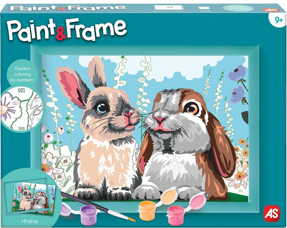 AS COMPANY ΖΩΓΡΑΦΙΖΩ ΜΕ ΑΡΙΘΜΟΥΣ PAINT - FRAME CUTE BUNNIES (9+ ΕΤΩΝ)