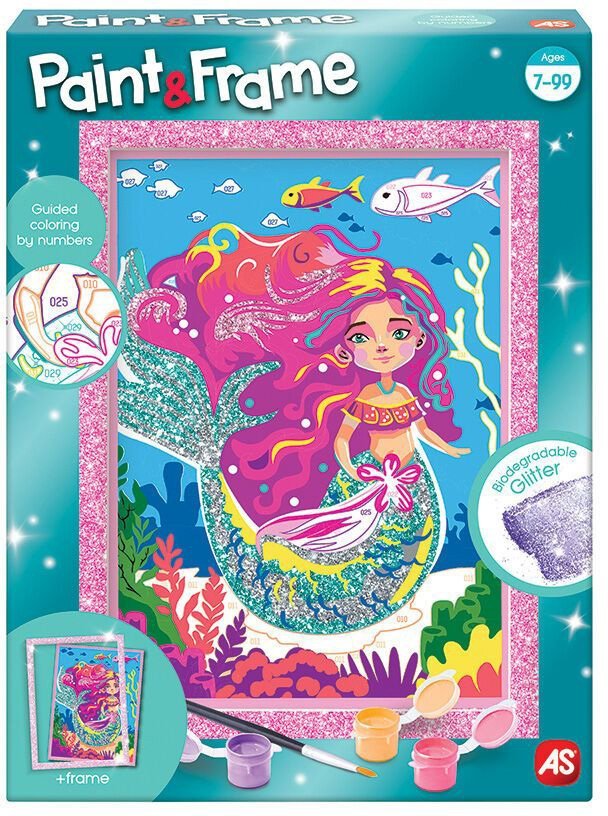 AS COMPANY ΖΩΓΡΑΦΙΖΩ ΜΕ ΑΡΙΘΜΟΥΣ PAINT - FRAME MYTHICAL MERMAID (6+ ΕΤΩΝ)