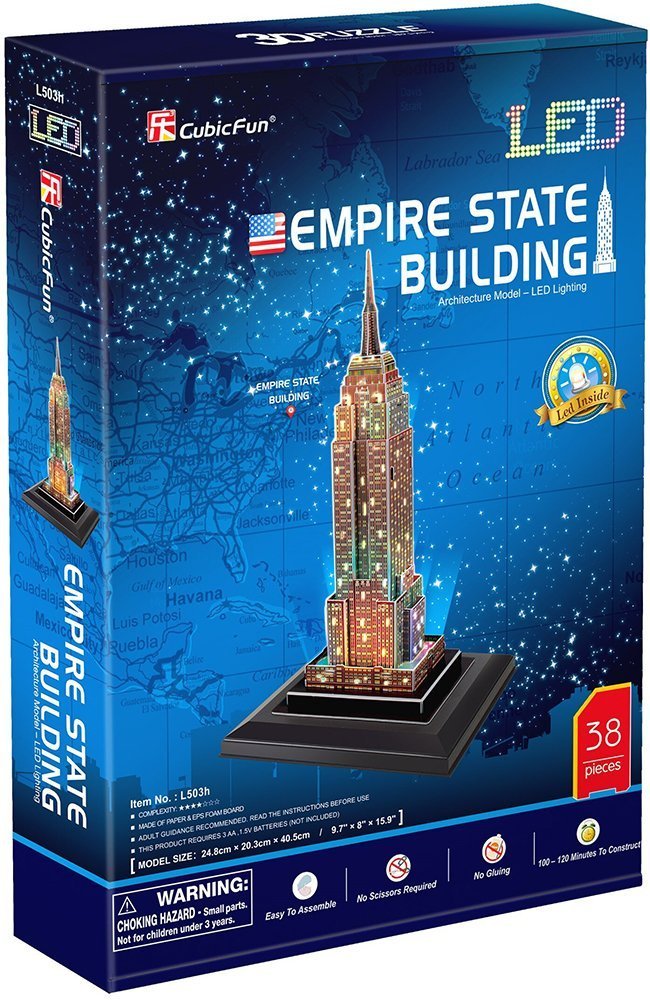 CUBIC FUN EMPIRE STATE BUILDING LED CUBIC FUN 38 ΚΟΜΜΑΤΙΑ