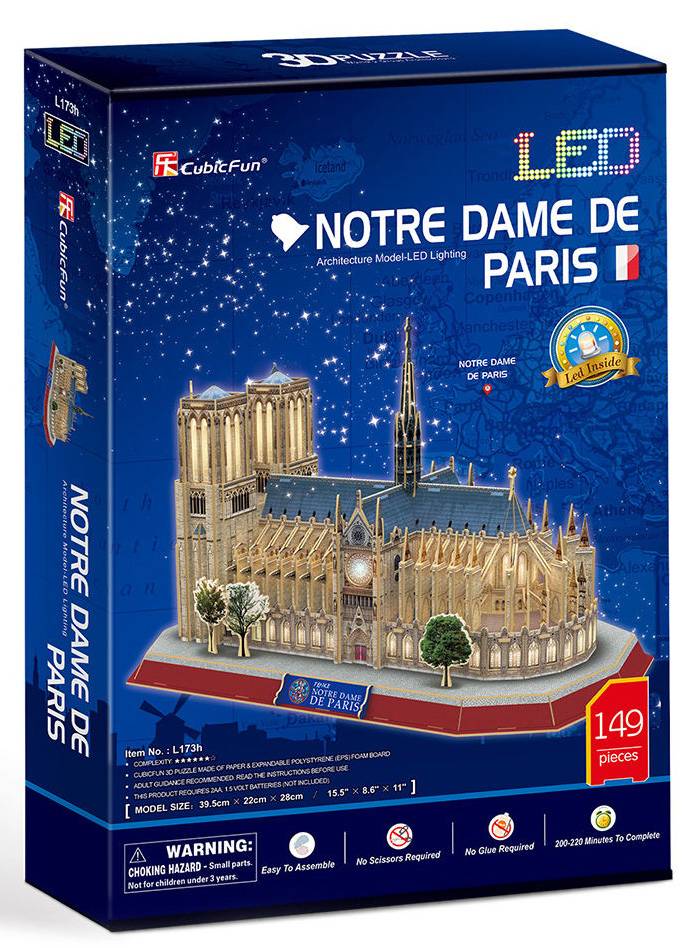 CUBIC FUN NOTRE DAM LED CUBIC FUN 149 ΚΟΜΜΑΤΙΑ (L173H)