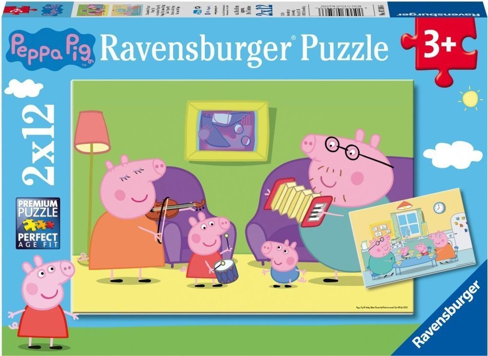 RAVENSBURGER ΠΕΠΠΑ ΤΟ ΓΟΥΡΟΥΝΑΚΙ ΜΕ ΓΟΝΕΙΣ RAVENSBURGER (2Χ12) 24 ΚΟΜΜΑΤΙΑ