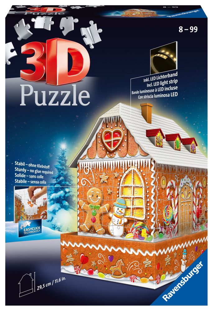 RAVENSBURGER GINGERBREAD ΣΠΙΤΑΚΙ 3D NIGHT EDITION RAVENSBURGER 216 ΚΟΜΜΑΤΙΑ