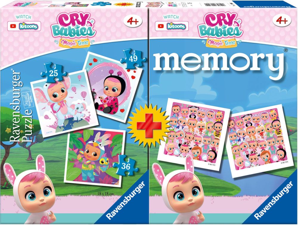 RAVENSBURGER ΕΠΙΤΡΑΠΕΖΙΟ RAVENSBURGER CRY BABIES MEMORY 48ΤΜΧ - 3 PUZZLE 110TMX (20620)