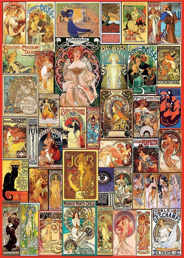 EDUCA EDUCA PUZZLE ART NOUVEAU POSTER COLLAGE 1000 ΚΟΜΜΑΤΙΑ