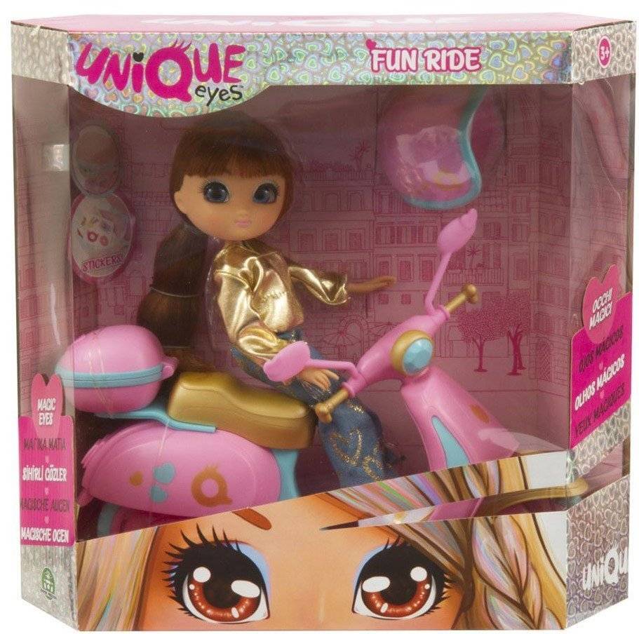 UNIQUE EYES FUN RIDE ΚΟΥΚΛΑ ΜΕ ΣΚΟΥΤΕΡ SOPHIA