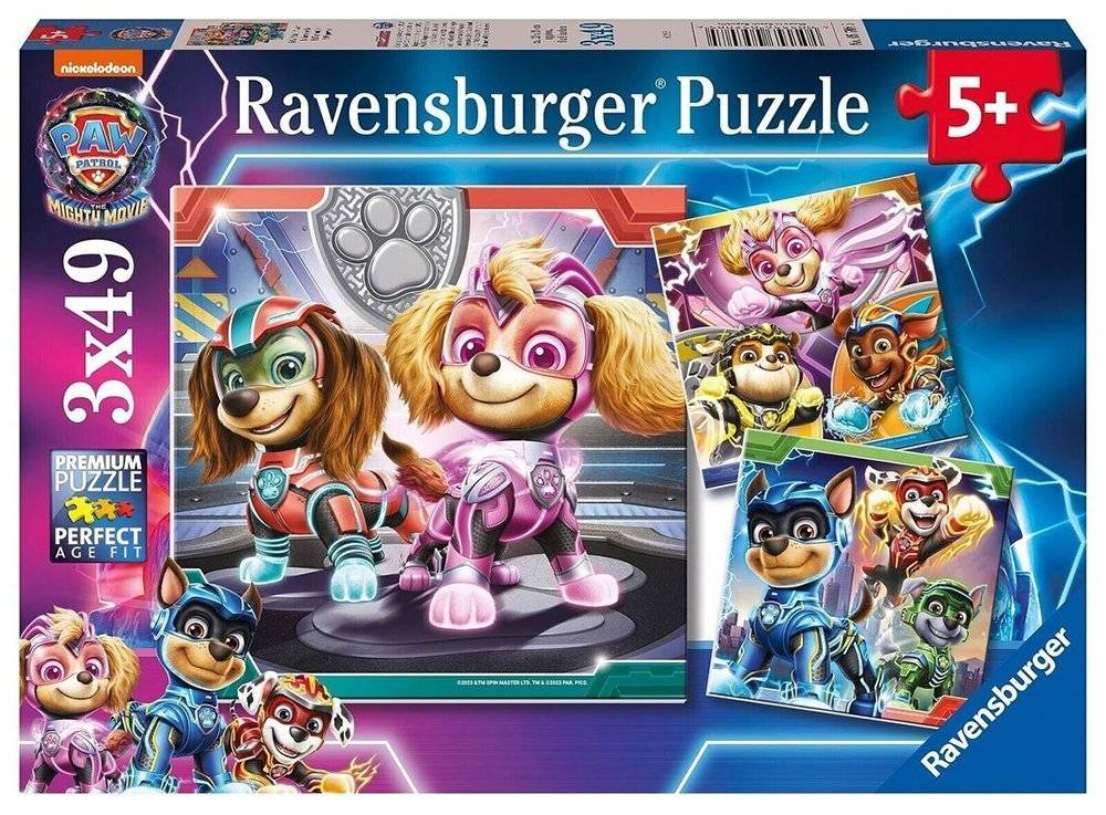 PAW PATROL MIGHTY RAVENSBURGER 3Χ49 147 ΚΟΜΜΑΤΙΑ