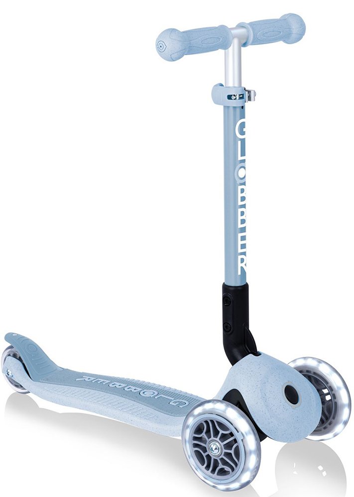 GLOBBER ΠΑΤΙΝΙ GLOBBER JUNIOR FOLDABLE LIGHTS ECO BLUEBERRY (692-501)