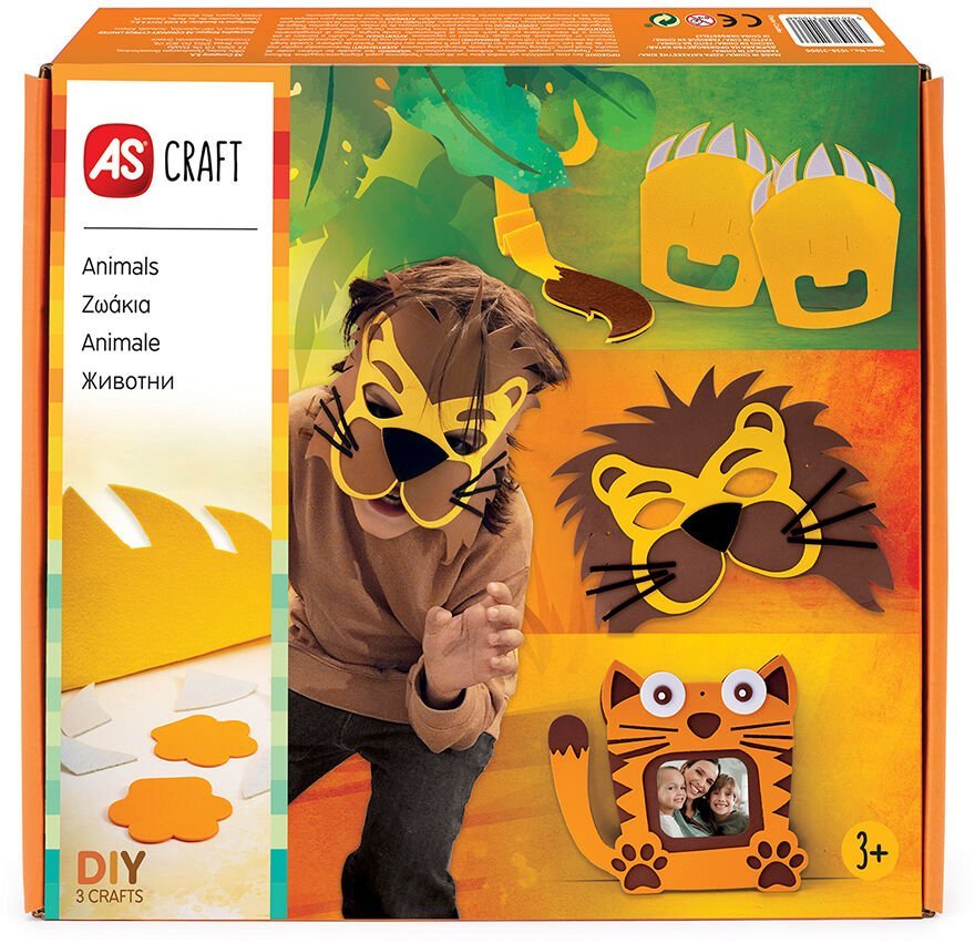 AS COMPANY ΠΑΙΧΝΙΔΙ ΜΕ 3 ΧΕΙΡΟΤΕΧΝΙΕΣ DIY AS CRAFT ΖΩΑΚΙΑ (3+ ΕΤΩΝ)