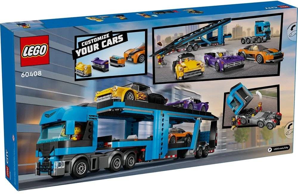 LEGO CITY CAR TRANSPORTER TRUCK WITH SPORTS CARS (60408)