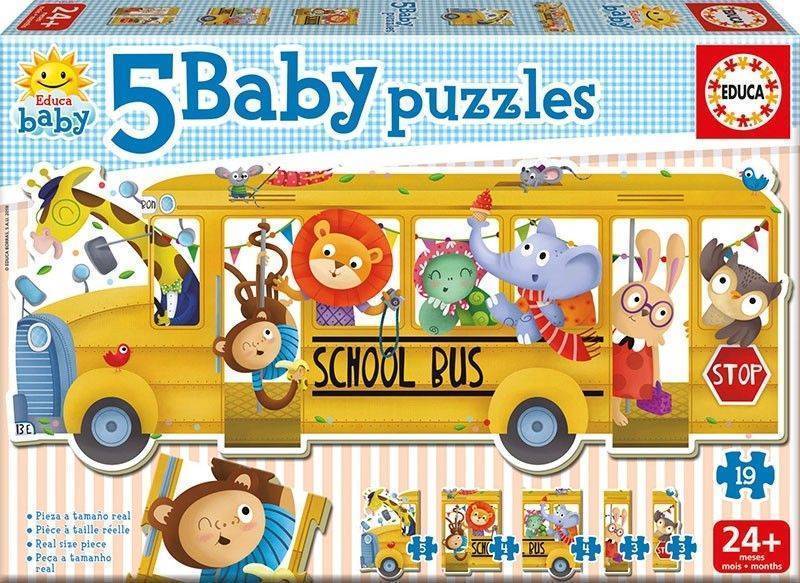 ΠΑΖΛ EDUCA DISNEY ANIMALS SCHOOL BUS 19ΤΜΧ (17575)