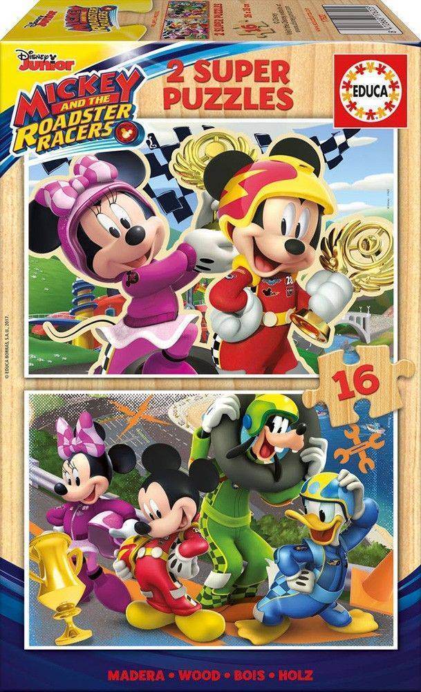 ΠΑΖΛ ΞΥΛΙΝΟ EDUCA MICKEY ROADSTER 2X16TMX