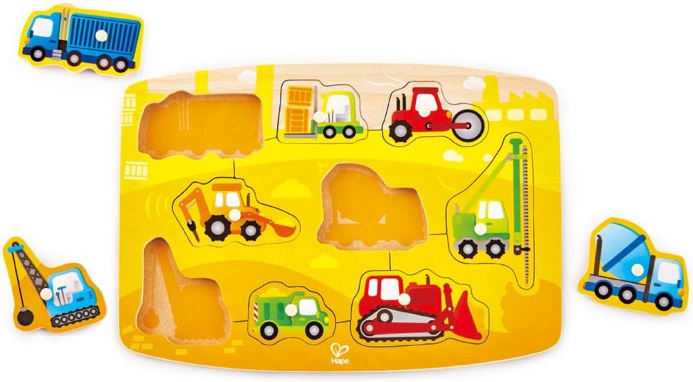 HAPE ΟΧΗΜΑΤΑ ΚΑΤΑΣΚΕΥΩΝ HAPE CONSTRUCTION PEG PUZZLE