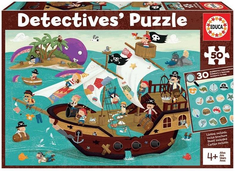 ΠΑΖΛ EDUCA DETECTIVES' PIRATES 50TMX (18896)