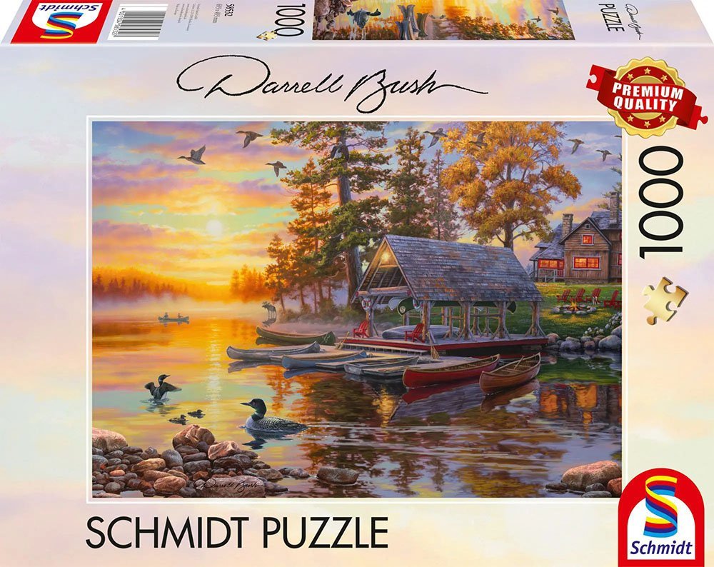 SCHMIDT BOATHOUSE WITH CANOES - DARRELL BUSH SCHMIDT 1000 ΚΟΜΜΑΤΙΑ (58532)