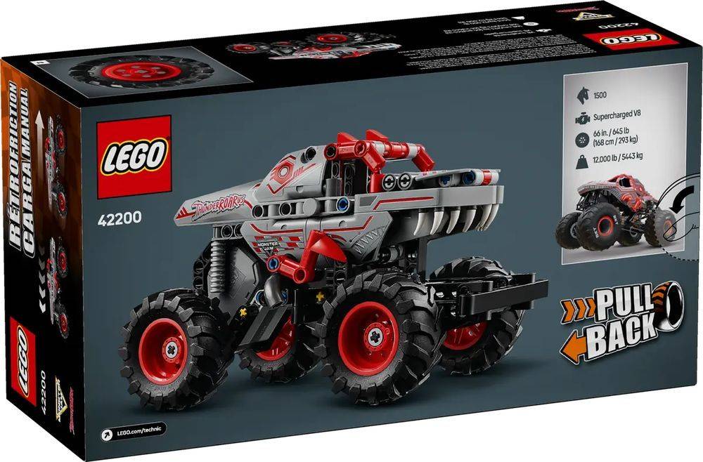 LEGO MONSTER JAM THUNDERROARUS PULL-BACK (42200)