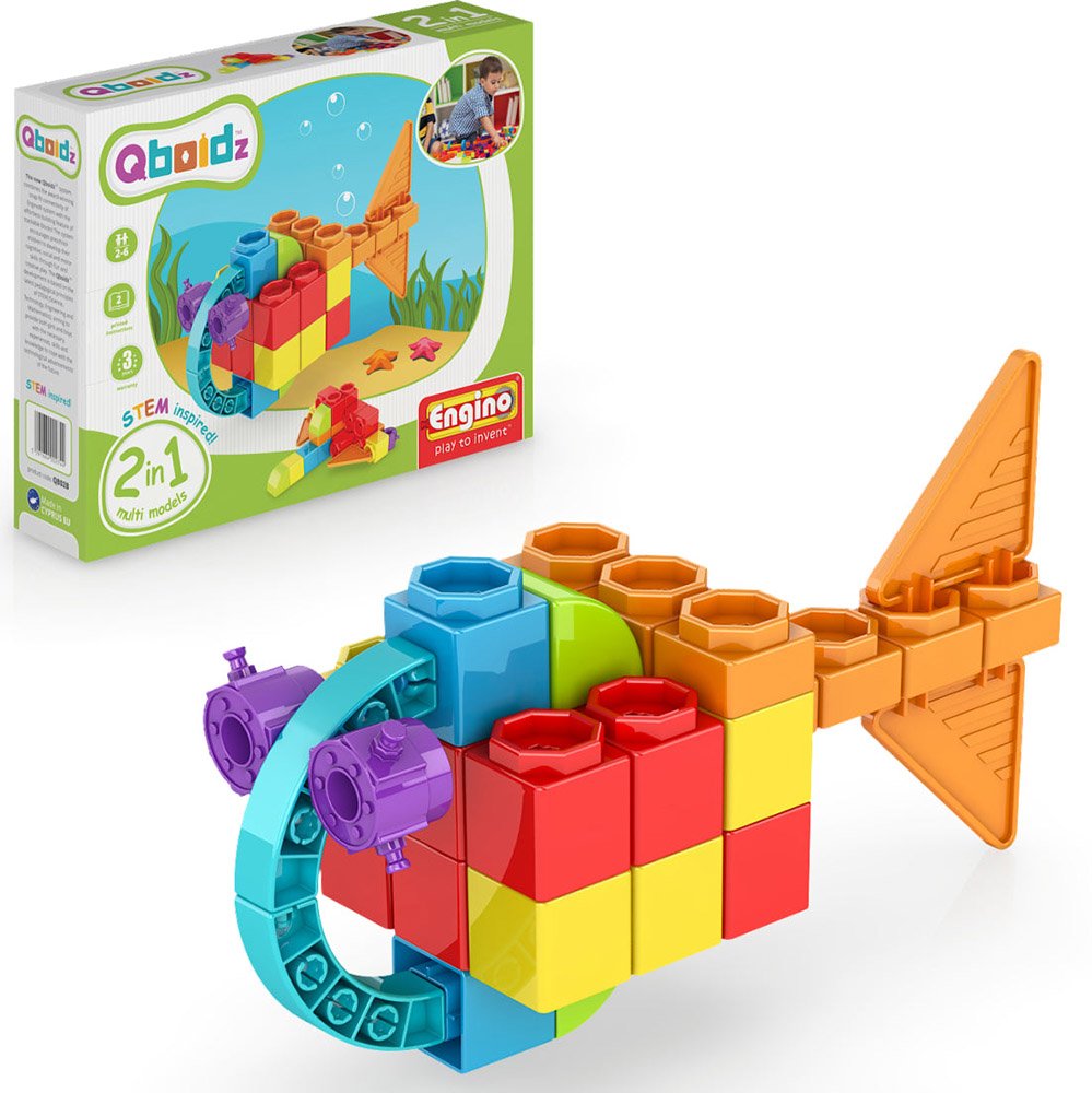 ENGINO QBOIDZ 2 IN 1 MULTIMODELS ENGIΝO ΧΡΥΣΟΨΑΡΟ - ΔΙΑΣΤΗΜΟΠΛΟΙΟ