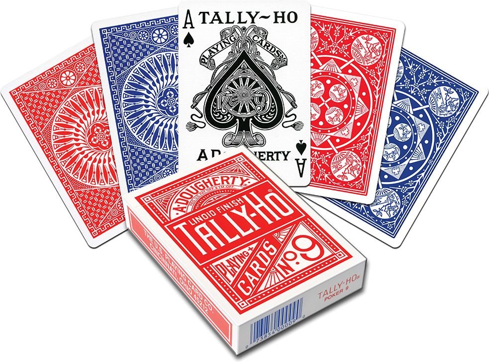 TALLY-HO ΤΡΑΠΟΥΛΑ TALLY-HO STANDARD INDEX HALF FAN/CIRCLE ΜΠΛΕ